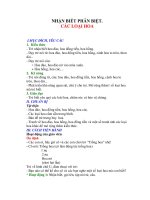 Giáo án mầm non chương trình đổi mới: NHẬN BIẾT PHÂN BIỆT. CÁC LOẠI HOA potx