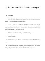 CÁC TRIỆU CHỨNG CƠ NĂNG TIM MẠCH ppsx