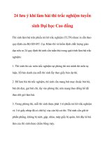 24 lưu ý khi làm bài thi trắc nghiệm tuyển sinh Đại học Cao đẳng ppt