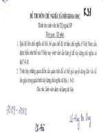 Đề thi môn chủ nghĩa xã hội khoa học - đề 3 ppsx