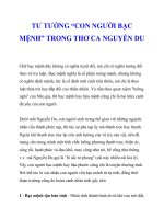 TƯ TƯỞNG “CON NGƯỜI BẠC MỆNH” TRONG THƠ CA NGUYỄN DU_1 doc