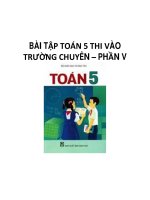 BÀI TẬP TOÁN 5 THI VÀO TRƯỜNG CHUYÊN – CHUONG V ppsx