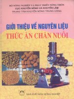 Giới thiệu về nguyên liệu thức ăn chăn nuôi - Phần 1 doc