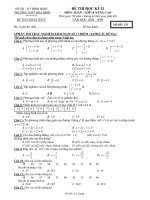 ĐỀ THI HỌC KỲ II MÔN: TOÁN - LỚP 10 NÂNG CAO THPT HÒA BÌNH pptx