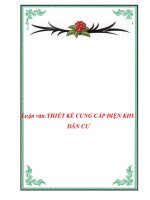 Luận văn:THIẾT KẾ CUNG CẤP ĐIỆN KHU DÂN CƯ docx