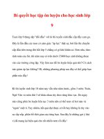 Bí quyết học tập ôn luyện cho học sinh lớp 9 ppt