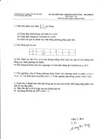 Khoa vật lý K33 năm 2 - Đề thi Phương pháp tính - Đề số 3 ppt