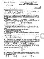 Đề thi tuyển sinh đại học năm 2011 môn Vật lý khối A - Mã đề 683 pptx