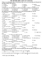 ĐỀ THI HKI MÔN ANH VĂN NĂM 2011 ppt