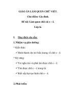 Giáo án mầm non chương trình đổi mới: Chủ điểm: Gia đình. Đề tài: Làm quen chữ cái e – ê. Lớp lá. docx