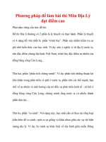 Phương pháp để làm bài thi Môn Địa Lý đạt điểm cao ppt