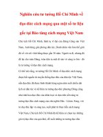 Nghiên cứu tư tưởng Hồ Chí Minh về đạo đức cách mạng qua một số tư liệu doc