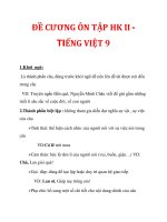 ĐỀ CƯƠNG ÔN TẬP HK II TIẾNG VIỆT 9_1 pps