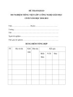 ĐỀ THAM KHẢO ĐO NGHIỆM TIẾNG VIỆT LỚP 1 NĂM 2011_2 ppsx