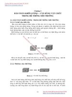 GIÁO TRÌNH HÓA LÝ LỸ THUẬT MÔI TRƯỜNG - Chương 2 BẢO TOÀN KHỐI LƯỢNG – CÂN BẰNG VẬT CHẤT TRONG HỆ THỐNG MÔI TRƯỜNG ppt