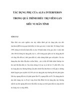 TÁC DỤNG PHỤ CỦA ALFA INTERFERON TRONG QUÁ TRÌNH ÐIỀU TRỊ VIÊM GAN SIÊU VI MÃN TÍNH doc