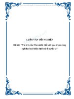 Luận văn tốt nghiệp Vai trò của Nhà nước đối với quá trình công nghiệp hoá hiện đại hoá ở nước ta