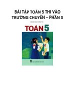 BÀI TẬP TOÁN 5 THI VÀO TRƯỜNG CHUYÊN – CHƯƠNG X pptx