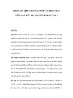 THỜI GIAN ĐIỀU TRỊ TỐI ƯU ĐỐI VỚI BỆNH NHÂN VIÊM GAN SIÊU VI C MẠN TÍNH GENOTYPE 1 pps