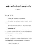 KHÁM 12 ÐÔI DÂY THẦN KINH SỌ NÃO – PHẦN 1 potx