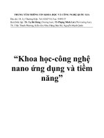 Khoa học công nghệ nano ứng dụng và tiềm năng