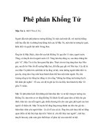 Nho giáo đại cương - Phê phán Khổng Tử ppt