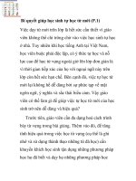 Bí quyết giúp học sinh tự học từ mới (P.1) pot