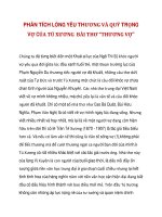 PHÂN TÍCH LÒNG YÊU THƯƠNG VÀ QUÝ TRỌNG VỢ CỦA TÚ XƯƠNG BÀI THƠ “THƯƠNG VỢ”_1 ppsx