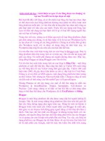 Giáo trình tin học : Giới thiệu sơ qua về các Blog được ưa chuộng và tại saoWordPress là lựa chọn số một ppsx