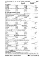 Tài liệu luyện thi Đại học Môn Tiếng Anh - TEST 39 pot