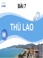 BÀI 7: THÙ LAO ppsx