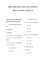 PHỤC HỒI CHỨC NĂNG GÃY CỔ PHẪU THUẬT XƯƠNG CÁNH TAY ppsx