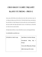 CHẨN ĐOÁN VÀ ĐIỀU TRỊ LOÉT DẠ DÀY TÁ TRÀNG – PHẦN 2 doc