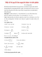 Một số bí quyết tìm nguyên hàm và tích phân ppt