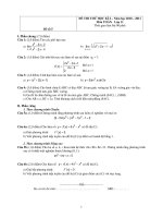 Đề kiểm tra học kỳ 2 môn toán lớp 11 - Đề số 5 pptx