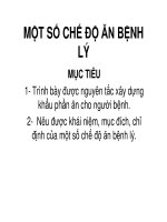 Giáo án khoa điều dưỡng - MỘT SỐ CHẾ ĐỘ ĂN BỆNH LÝ potx