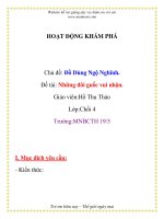 Giáo án mầm non chương trình đổi mới: Chủ đề: Đồ Dùng Ngộ Nghĩnh. Đề tài: Những đôi guốc vui nhộn docx