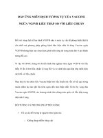 ĐÁP ỨNG MIỄN DỊCH TƯƠNG TỰ CỦA VACCINE NGỪA VGSVB LIỀU THẤP SO VỚI LIỀU CHUẨN pot