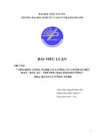 đề tài tìm hiểu công nghệ của công ty cụ thể quản lý công nghệ