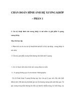 CHẨN ĐOÁN HÌNH ẢNH HỆ XƯƠNG KHỚP – PHẦN 1 ppsx