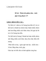 Giáo án mầm non chương trình đổi mới: Đề tài : Thêm bớt-phân chia – tách gộp trong phạm vi 9 pps