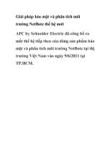 Giải pháp bảo mật và phân tích môi trường pptx