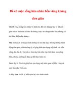 Để có cuộc sống hôn nhân bền vững không đơn giản docx