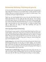 phân biệt marketing mối quan hệ, marketing đại trà, marketing xin phép, marketing cá nhân