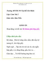 Giáo án mầm non chương trình đổi mới: Hoạt động với đồ vật: Bé khám phá hộp giấy pptx