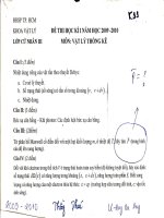 Đề thi khóa 33 trường ĐHSP năm 2 khoa vật lý - Vật lý thống kê doc