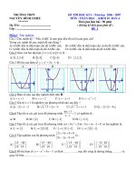 ĐỀ THI HỌC KÌ I – Năm học 2006 - 2007 MÔN : TOÁN HỌC - KHỐI 10 BAN A TRƯỜNG THPT NGUYỄN ĐÌNH CHIỂU pptx