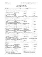 ĐỀ THI THỬ ĐẠI HỌC NĂM 2010-2011 Môn: Tiếng Anh ppt