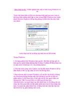 Giáo trình tin học : Kinh nghiệm bảo mật cơ bản trong Windows và IE pps