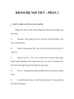 KHÁM HỆ NỘI TIẾT – PHẦN 2 pptx